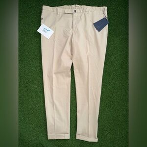 INCOTEX Royal Batavia Slim Fit Pants Men’s 42x36 In Light Beige (IT62) NEW
